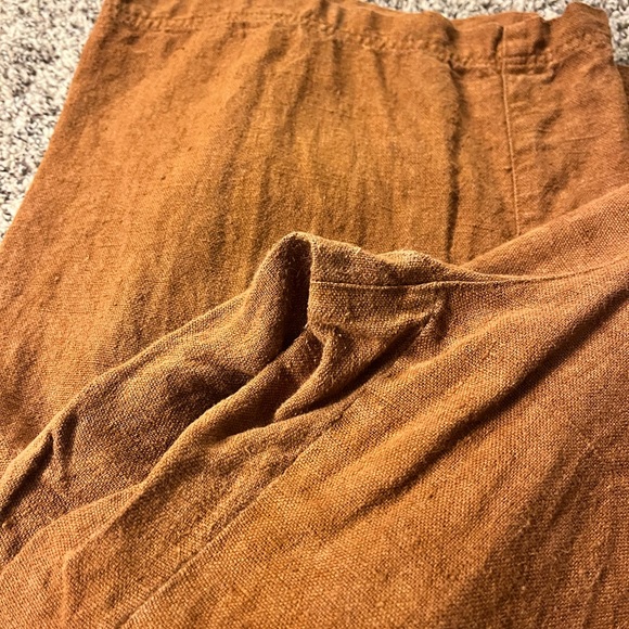 NotPERFECTLINEN WOMENS PUGLIA PANTS HEAVYWEIGHT TOAST SIZE LARGE - Picture 3 of 8